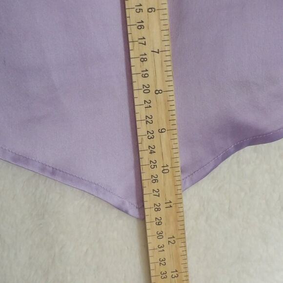 Hollister NEW Purple Croptop Hankerchief Top XS Festival Lavendar‎ Elastic Satin - Picture 5 of 10